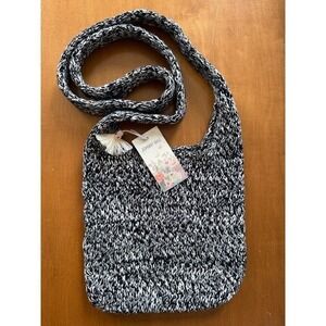 JOHNNY WAS Mini Nahal Crochet Bag Black White Shoulder Bag NWT MSRP‎ 128